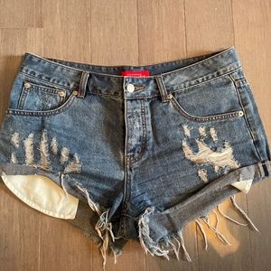 Denim shorts